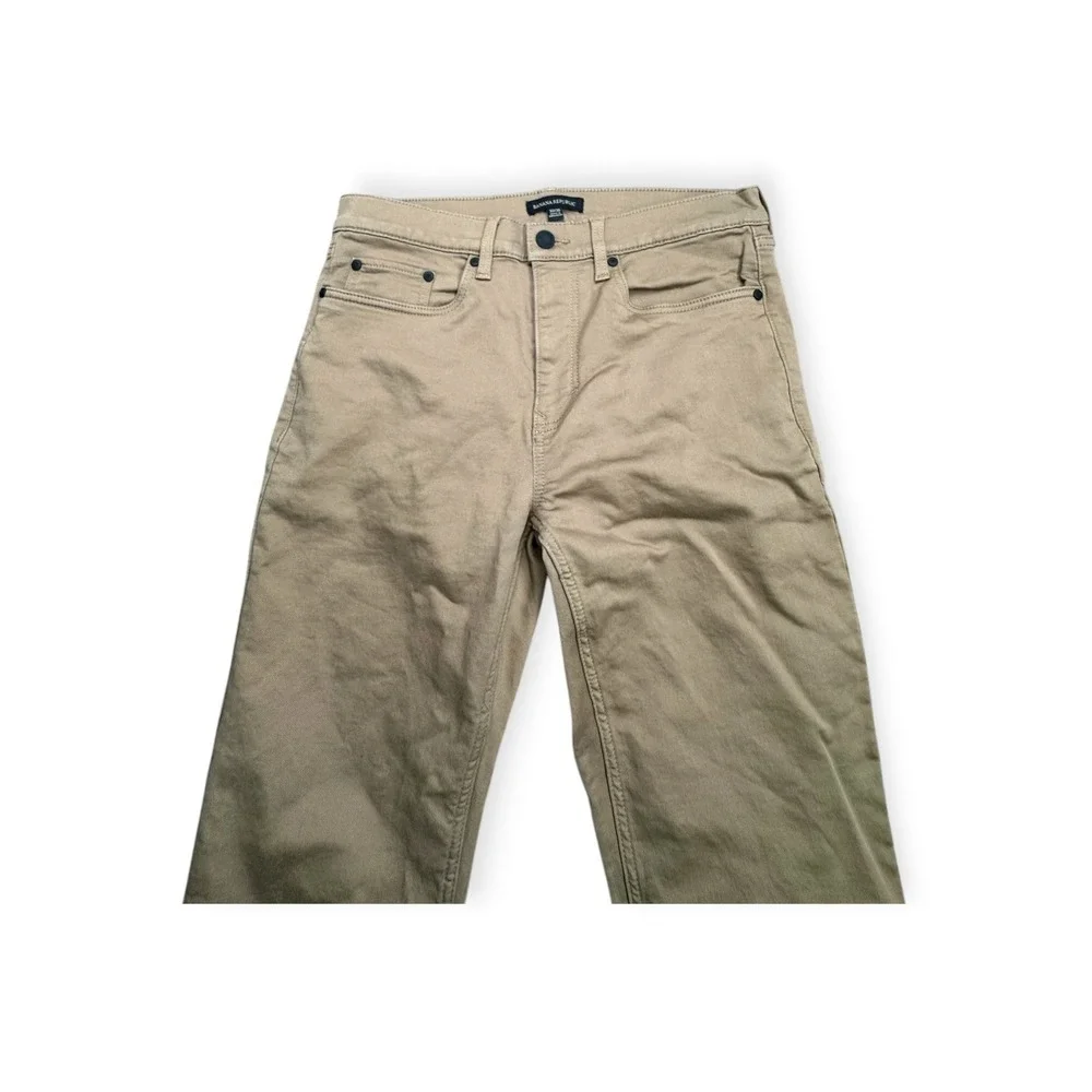 Banana Republic Pants Mens 30x30 Tan Straight Leg 5-Pocket Stretch Cotton‎ Twill